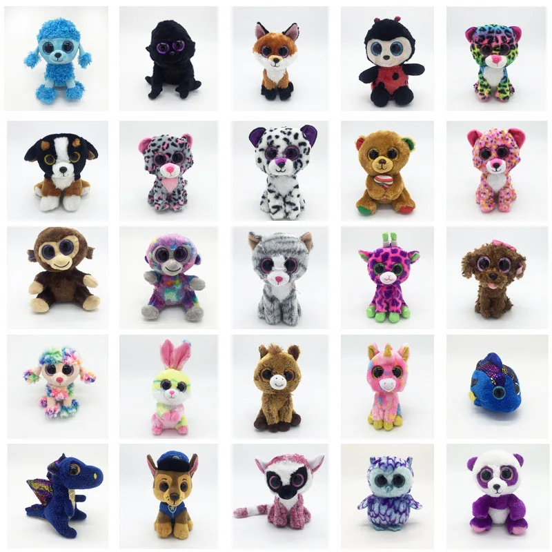 Плюшевая игрушка ледяной котик 9 см с большими глазами плюшевая кукла фиолетовая