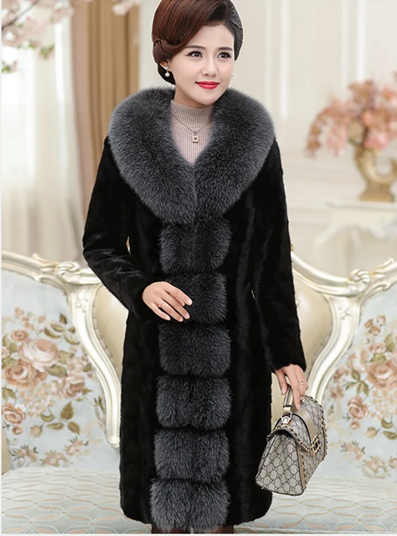 Роскошное пальто из натурального нарезного меха норки зимняя женская верхняя