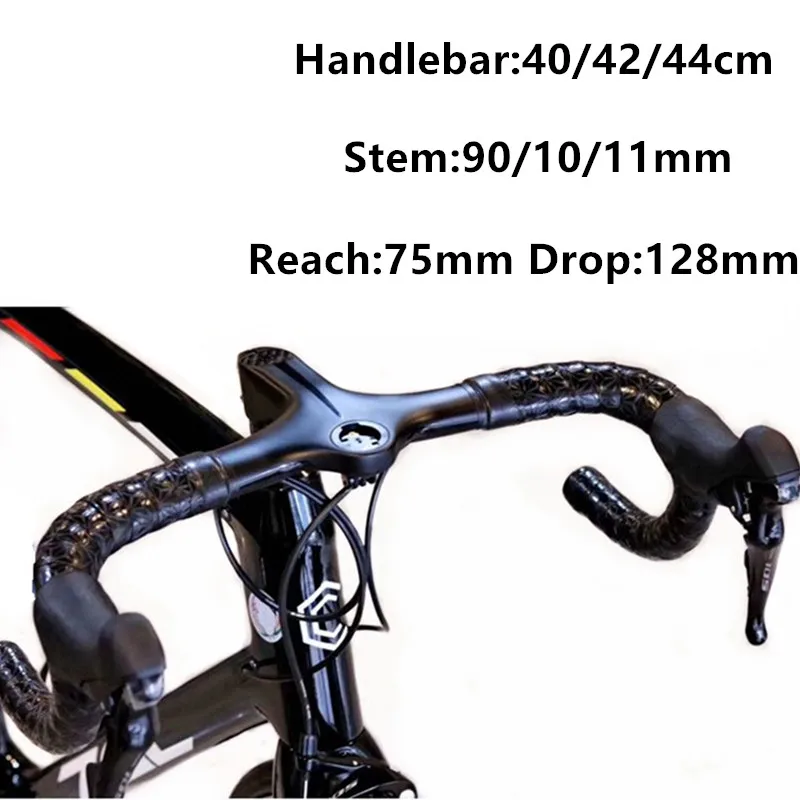 

Carbon Road Integrated Handlebar 28.6mm Carbon Handlebars Racing Bicycles bent Handle Bar