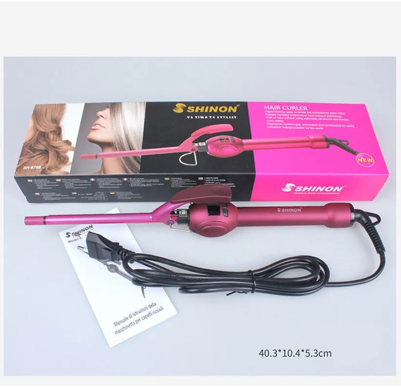 Профессиональные щипцы для завивки волос керамическая плойка 9 мм конусная