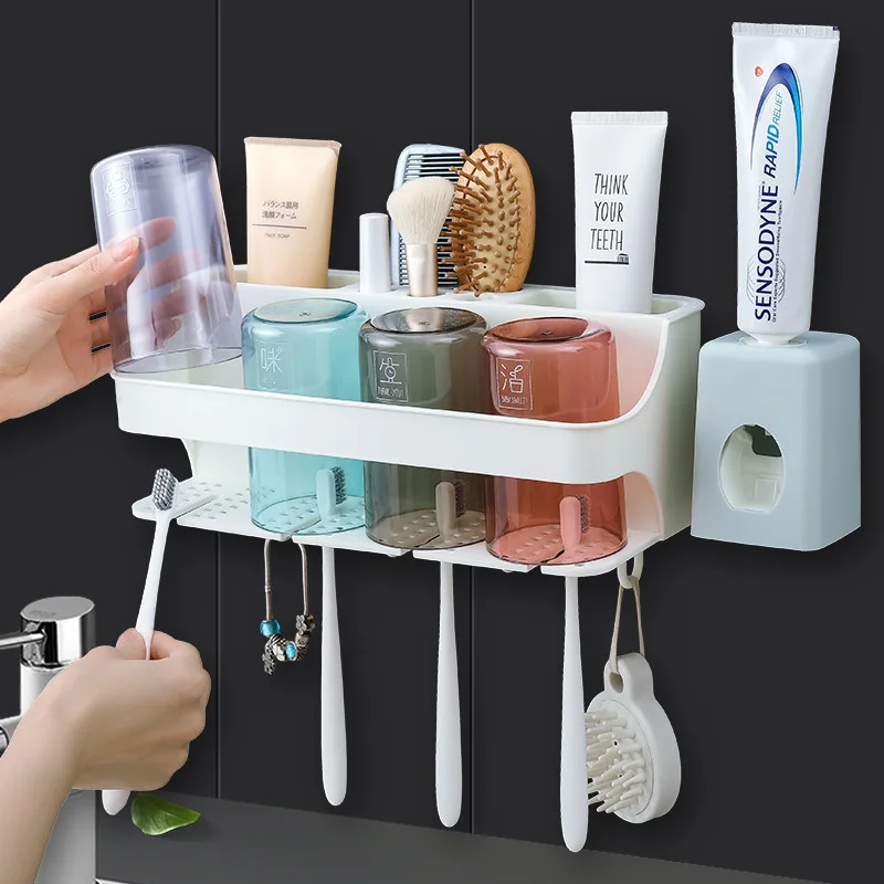 Креативный Автоматический Дозатор зубной пасты Зубная щетка набор для настенный