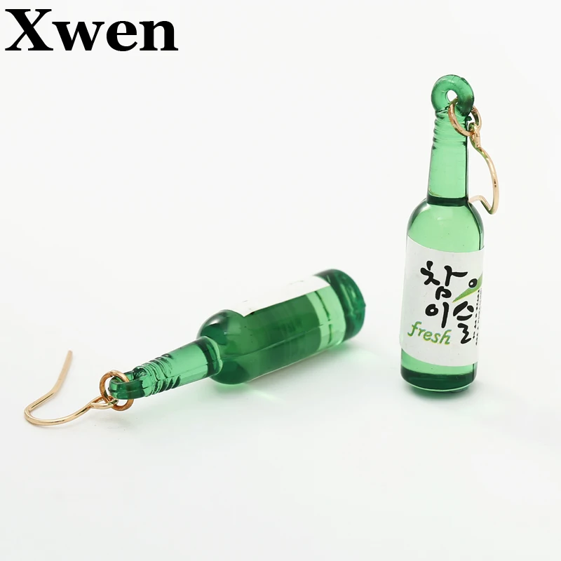 

Earrings For Women Korean Simulation Wine Bottle Drop Earrings Jewelry Fashion Dangle Hanging Earing Brinco Pendientes WE0500