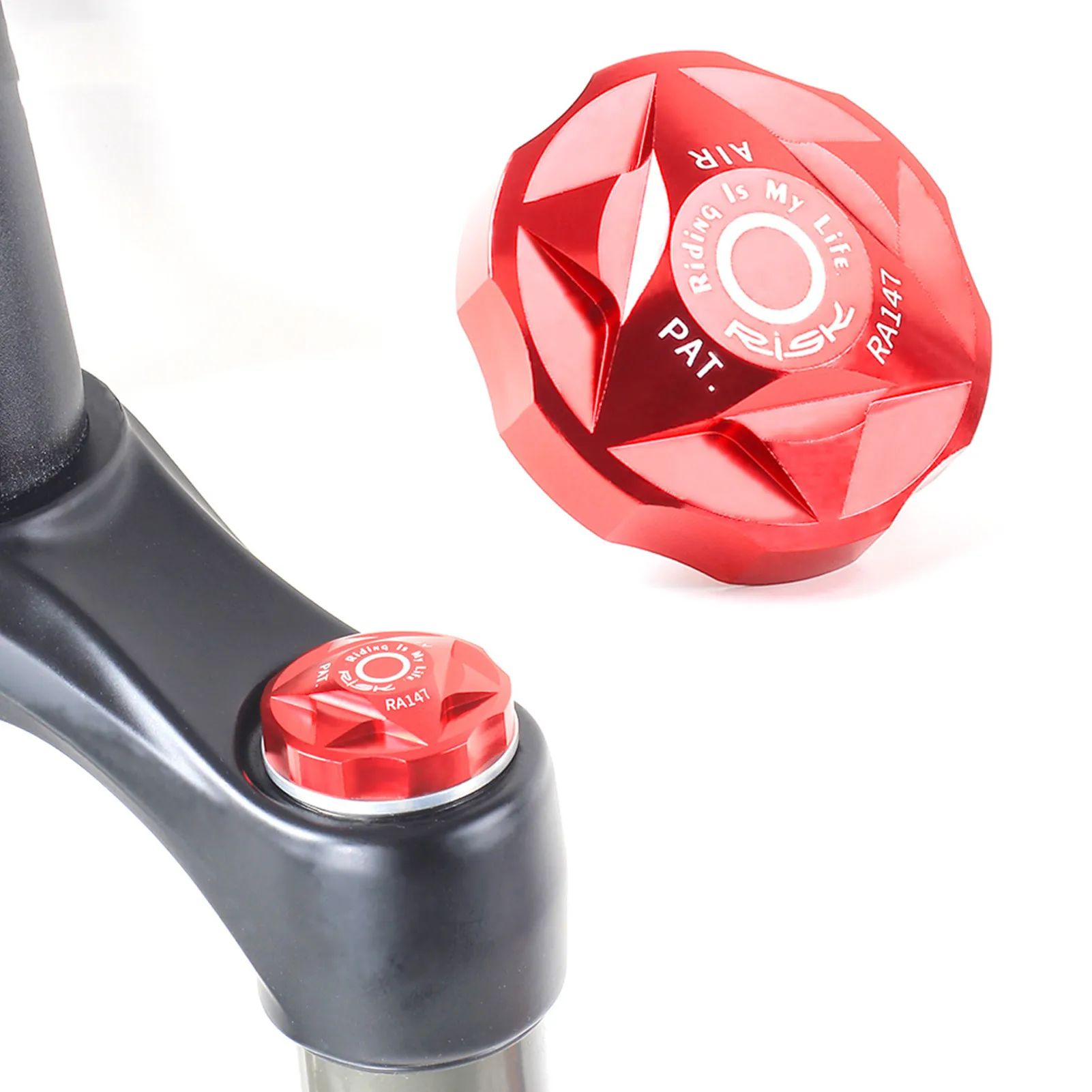 

Aluminium Alloy Bicycle Front Fork Valve Cover Crown Valve Protective Cap Front Fork Airtight Cover Mountain Bike Accessories