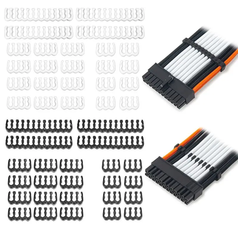 

1Set 24Pin x 4 8Pin x 12 6Pin x 8 PP Cable Comb Clamp/Clip/Dresser for 3.4mm Kit Drop Shipping