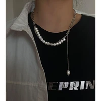 sweet cool irregular pearl necklace summer design sense of minority simple accessories girl clavicle chain trendy gift necklaces