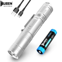 wuben l50s outdoor rechargeable flashlight micro usb flashlight p9 led max 1200 lumens 5 working modes small torch with 1865
