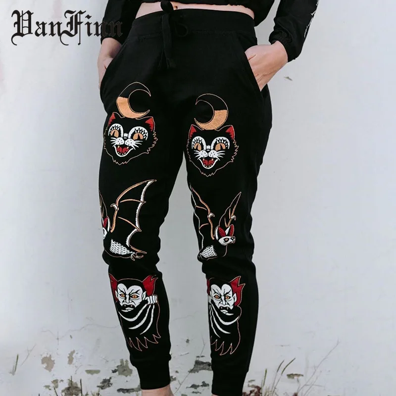 

Fashion Harajuku Pants Women Loose Straight Box Halloween Printed Trousers Women Streetwear Sweatpants Women Pants for Women