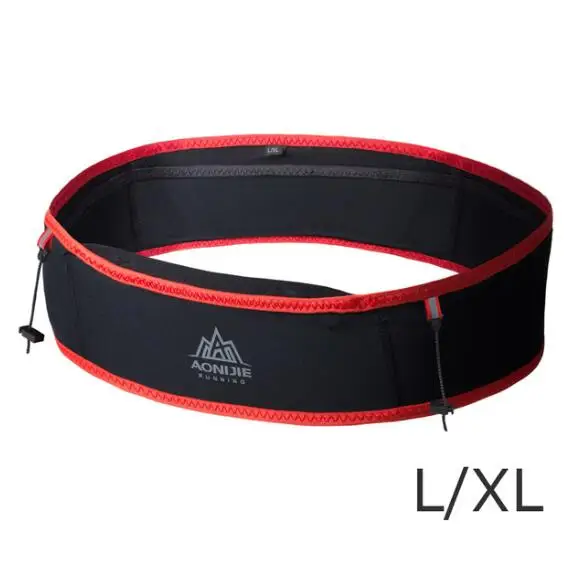 Black Red L XL AONIJIE ремень для бега спортивная сумка водостойкая поясная сумка для бега на открытом воздухе марафон Трейл гоночный тренировочный для мужчин и женщин - Цвет: Black Red L XL