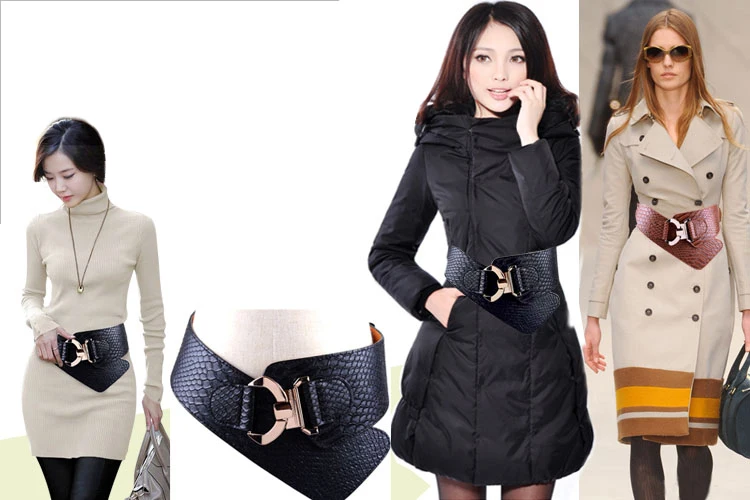 Hot Sales Retro Luxury Waist Wide All-match Decorative Sweet Lady Dress Width Elastic Retro Skirt Crony Women Belt