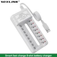 Зарядное устройство Voxlink, c умным процессом зарядки, для европейских розеток, на 8 батарей AA/AAA, NiCd, с ЖК-дисплеем, с защитой от короткого замыка...