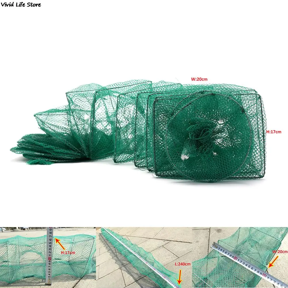 Рыболовная сеть складная портативная для ловли раков крабов креветок 2 4 м | Спорт