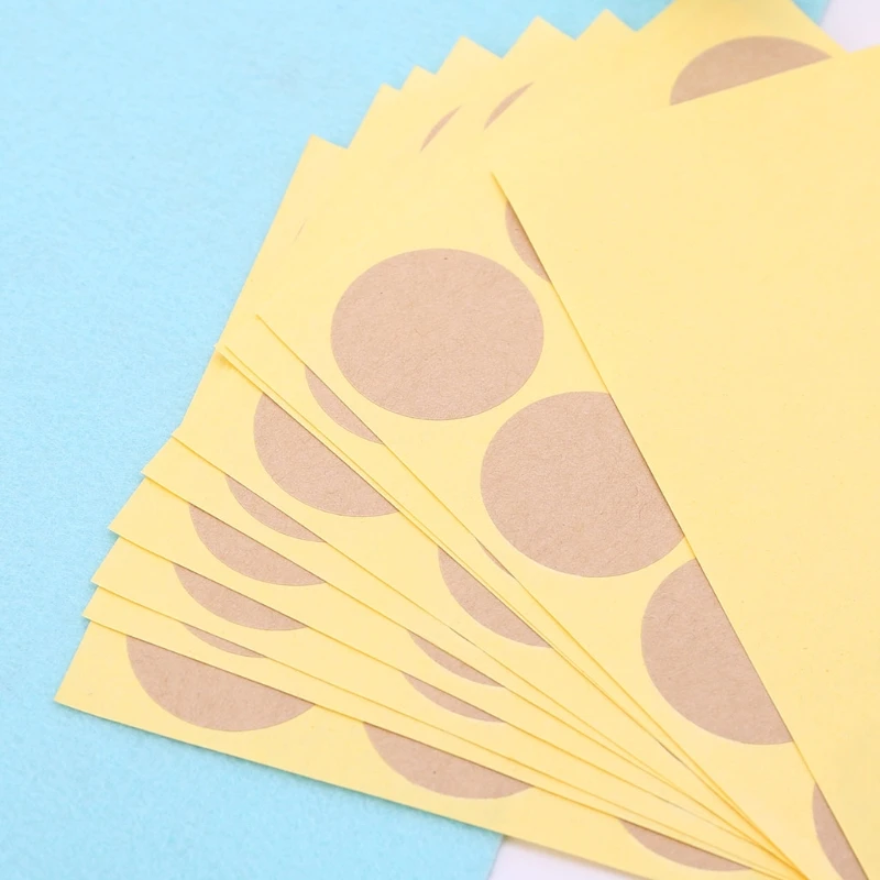 120 шт пустая круглая Крафт Упаковка уплотнения крафт наклейка для запечатывания