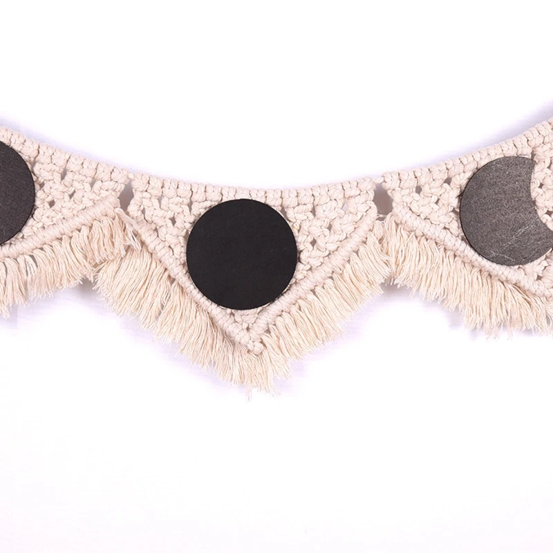 Макраме с бахромой мусульманский лунный Затмение подвесной гобелен украшение