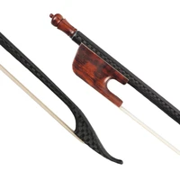 advanced baroque style 44 violin fiddle bow carbon fiber round stick snakewood frog white horsehair well balanced