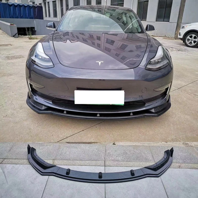 ABS 3-ступенчатый передний бампер спойлер задний для Tesla модель 3 седан 4-дверный 16