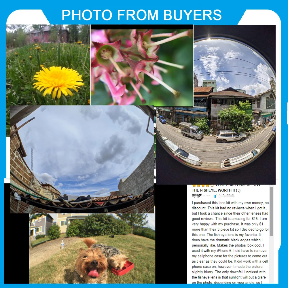 Объектив для телефона универсальный широкоугольный рыбий глаз 5 в 1 4K iphone Samsung Xiaomi