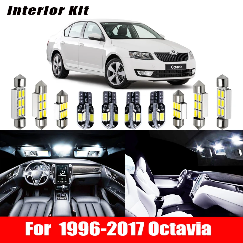 Белые светодиодные с Canbus лампы Внутренняя купольная карта комплект ламп для