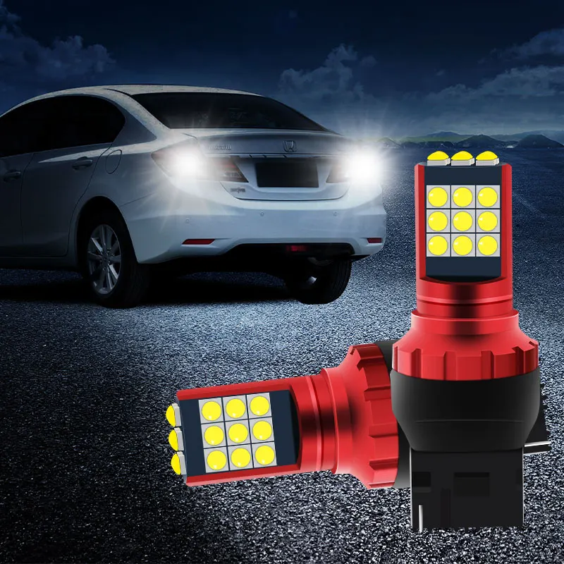 2Pcs Led 12V T20 Type Car Reversing Light Rear Tail Bulb Reverse Lamp Daytime Running Signal Glowing Working | Автомобили и