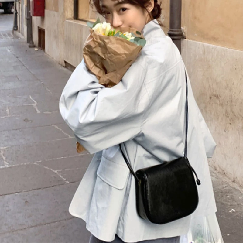 Женская однобортная куртка-бомбер с воротником-стойкой 100% хлопок | одежда