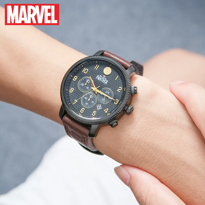 Дисней Марвел кварцевые часы реальный Пояс Досуг тренд спорт личности маленькие