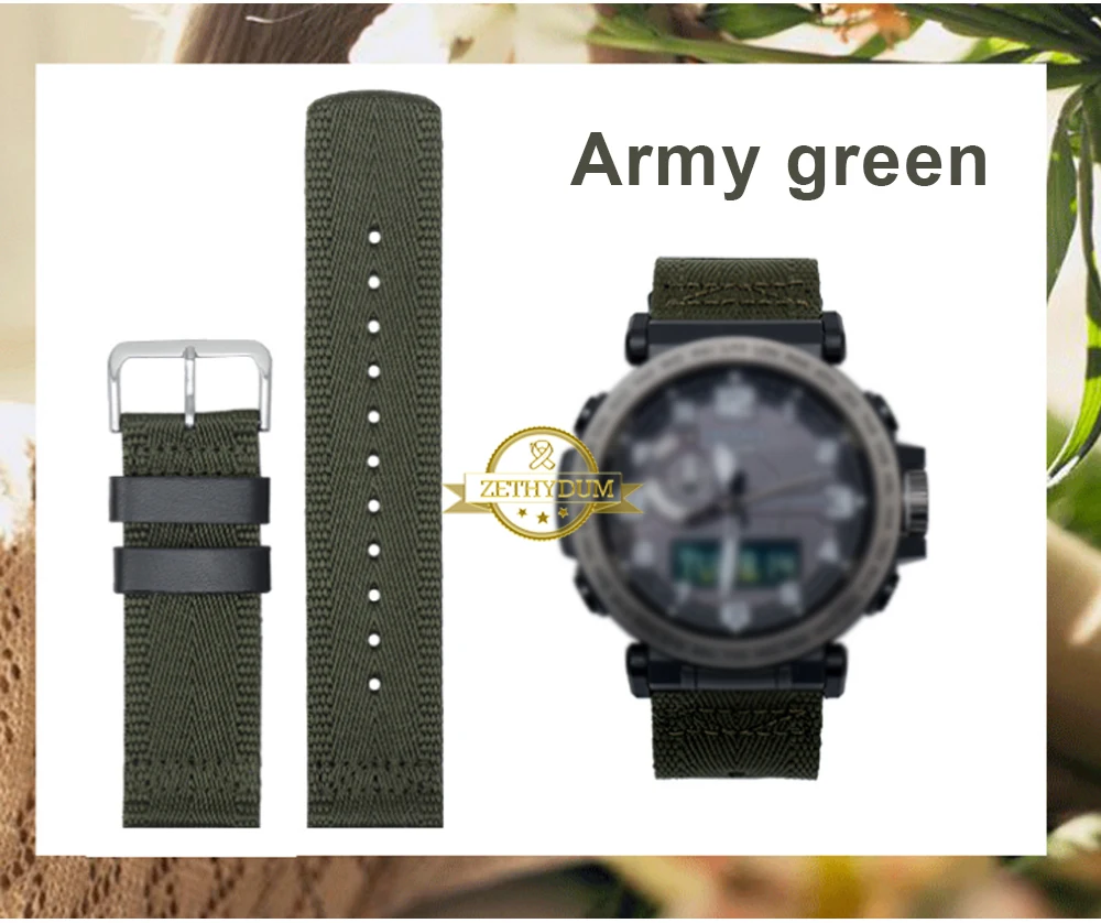 Старший нейлоновый ремешок для наручных часов 24 мм для casio GA2000 PRG-600YB-3 prg-650 PRW-6600 часы с ремешком, водонепроницаемые часы, браслет ремни для наручных часов