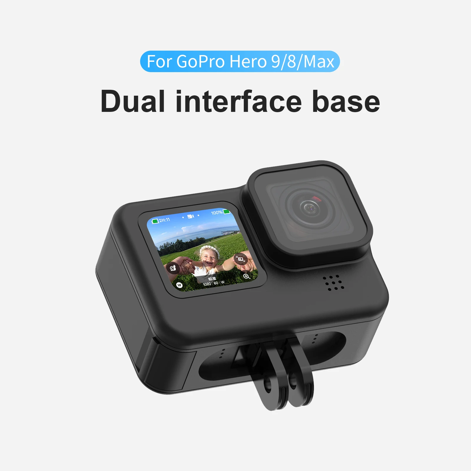 

Tripod Mount Adapter For GoPro Hero 10 9 8 Max Dual Interface Base for 1/4'' Tripod Action Camera Tripod Monopod Adapter