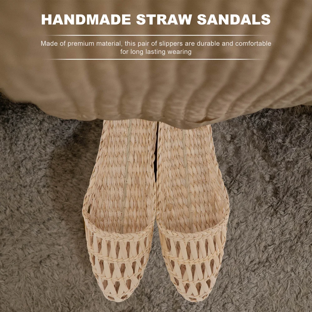 

1 Pair Woman Indoor Sandals Comfortable Leisure Slippers Retro Beach Slippers