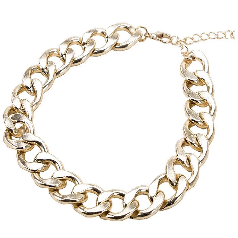 

French Bulldog Type Hip-hop Style Big Gold Chain Small and Medium Dog Collar Pet Necklace Jewelry Accessories