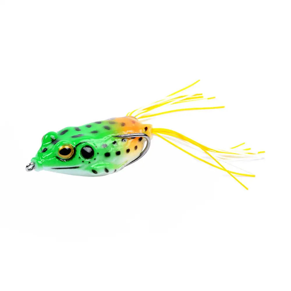 

5pcs/set Frog Soft Fishing Lures Large Frog Topwater Fishing Lure Crank Bait Hooks Bass Bait Tackle