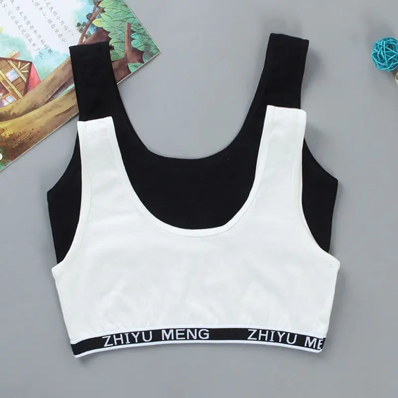 Комплект из 3 предметов Бюстгальтер для девочек Хипстерское хлопковое нижнее