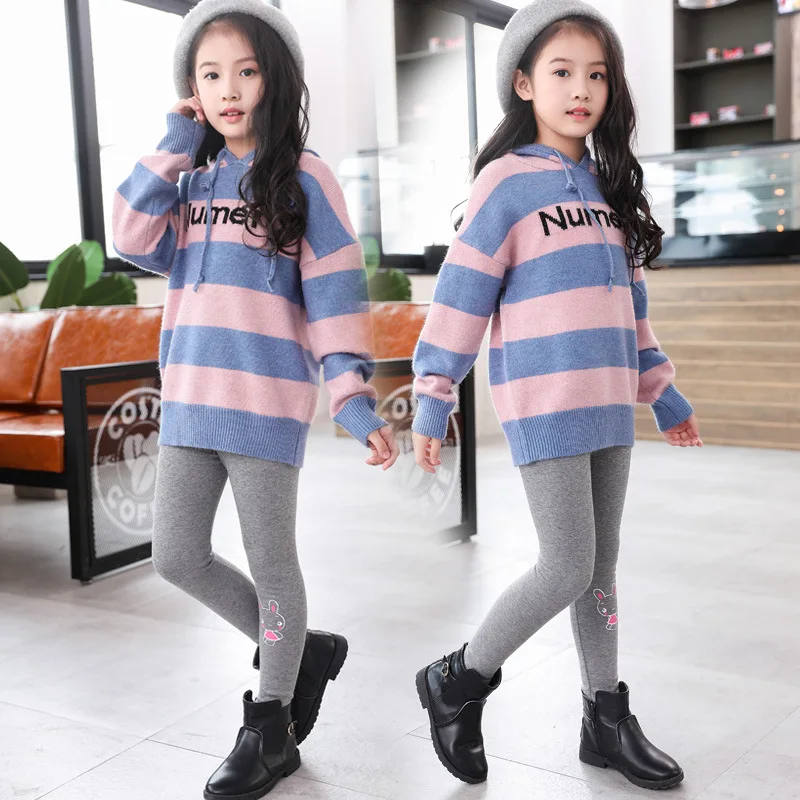 Бархатные теплые леггинсы дети брюки одежда с мультяшным принтом зимние осенние