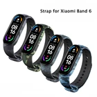 Ремешок Камуфляжный силиконовый для Xiaomi Mi Band 6, сменный Браслет для Mi Band 5, Mi Band 6 Correa