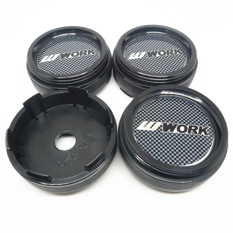 

4Pcs 60mm For W Work Wheel Center Hub Caps Car Styling Cover 45mm Emblem Badge Logo Auto Rims Cover Accessories