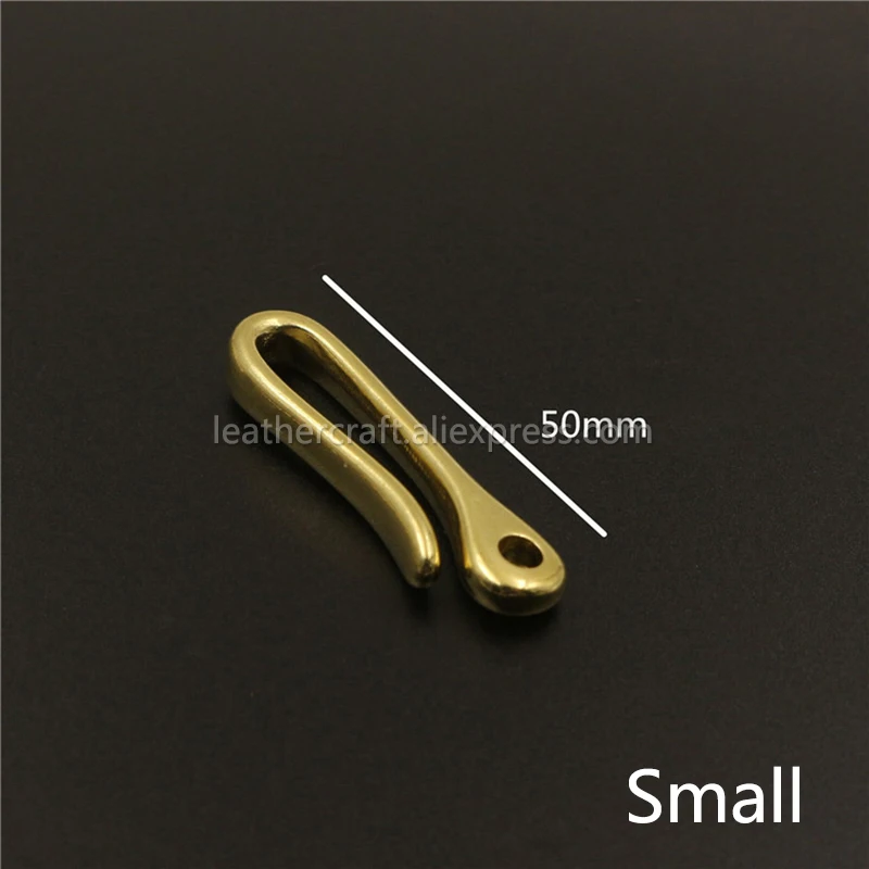 1 х цельный латунный ремень U-Образный Крючок зажим брелок ретро винтажный для
