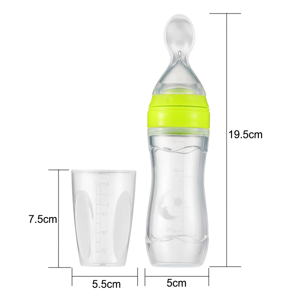 

Baby Toddler Leak-proof Food Dispensing Spoon Juice Cereal Feeding Bottle