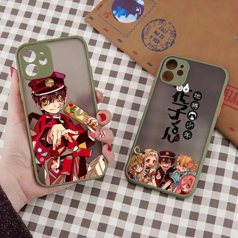 

Anime Toilet Bound Hanako Kun Phone Case For iPhone 12 11 Mini Pro XR XS Max 7 8 Plus X Matte transparent Back Cover
