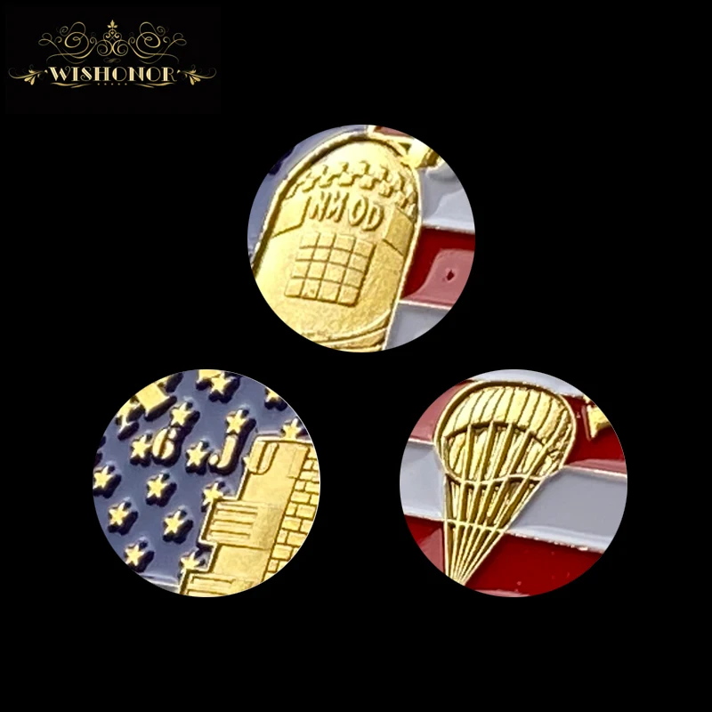 

Hot 40*3mm Souvenir Coin Normandie War 1944 OMAHA Beach Commemorative Coin 24K Gold Plated Military Coin For Gift