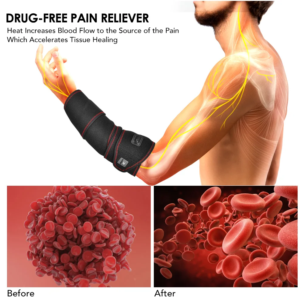 spesifikasi Pemanasan Bantalan Lutut Pergelangan Tangan Dukungan Penyangga Lutut Bantalan Termal Terapi Panas Bungkus Kompres Panas Lutut Pijat Arthritis Pain Relief