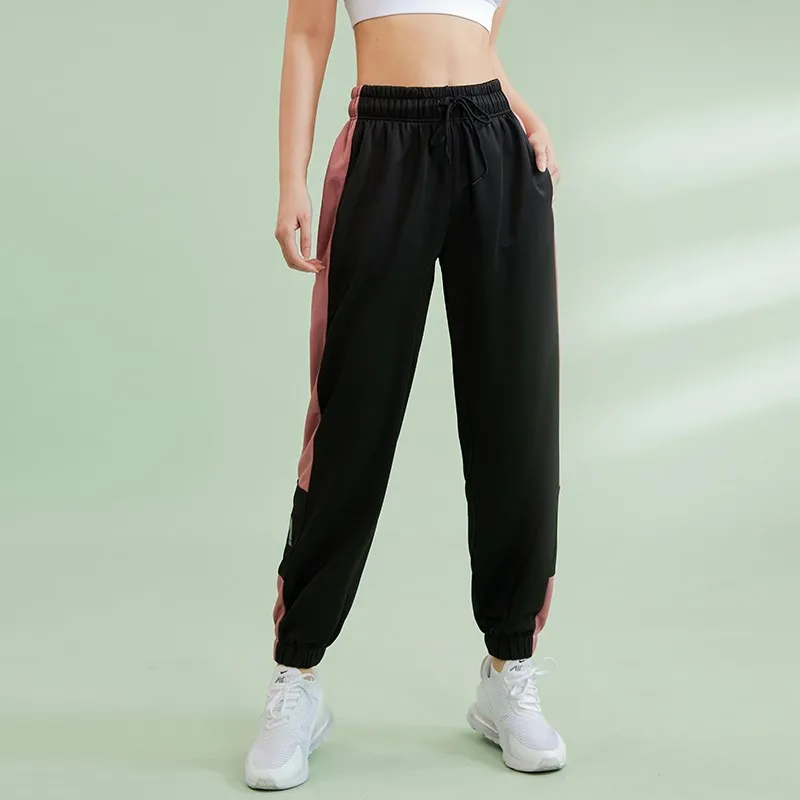 VANSYDICAL Women Loose Sport Running Pants Jogging Black Pants for Gym Breathable Female Training Fitness Yoga Workout Trousers