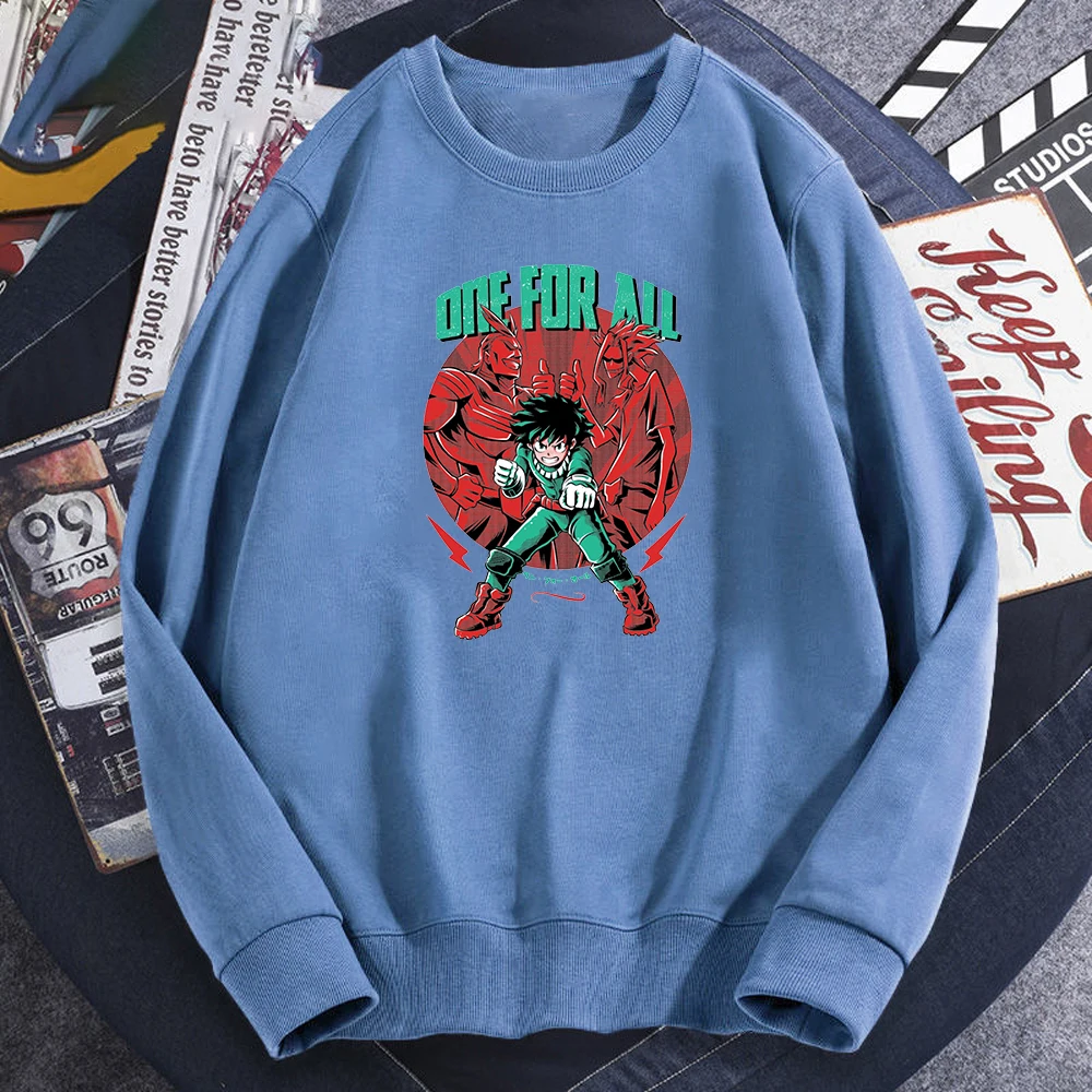 

Anime My Hero Academia Men Sweatshirts High Quality Crewneck Clothing Fashion Casual Breathable Cotton Men's Hoodie Sweatshirt