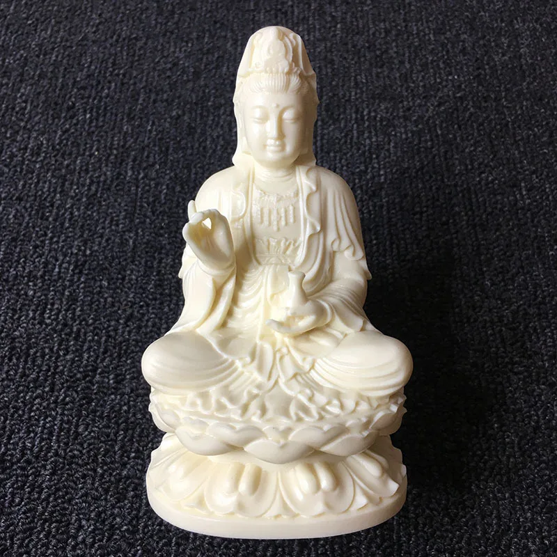 

Ivory Fruit Carving Jing Ping Guanyin Home Office Desktop Decoration Figurines Miniatures Ornaments Statues Sculptures