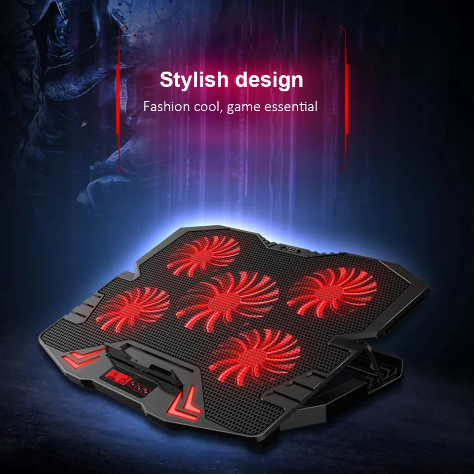 Охлаждающая подставка для ноутбука 2 порта USB и пять охлаждающих вентиляторов 12 17