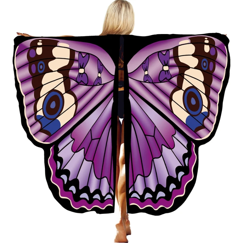 Бабочка шаль фея дамы накидка Хэллоуин градиент цвет украшение в виде танцующих