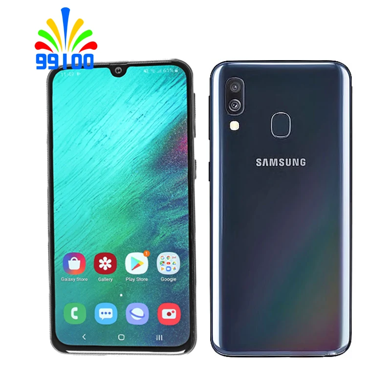 Восстановленный разблокированный сотовый телефон Samsung Galaxy A40 A405F с двумя