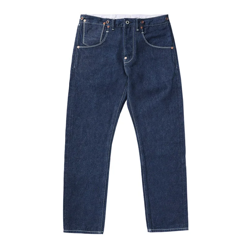 

Read Description! GS-0001 14oz Indigo Selvage Washed Pants Sanforised Thick Raw Denim Jean