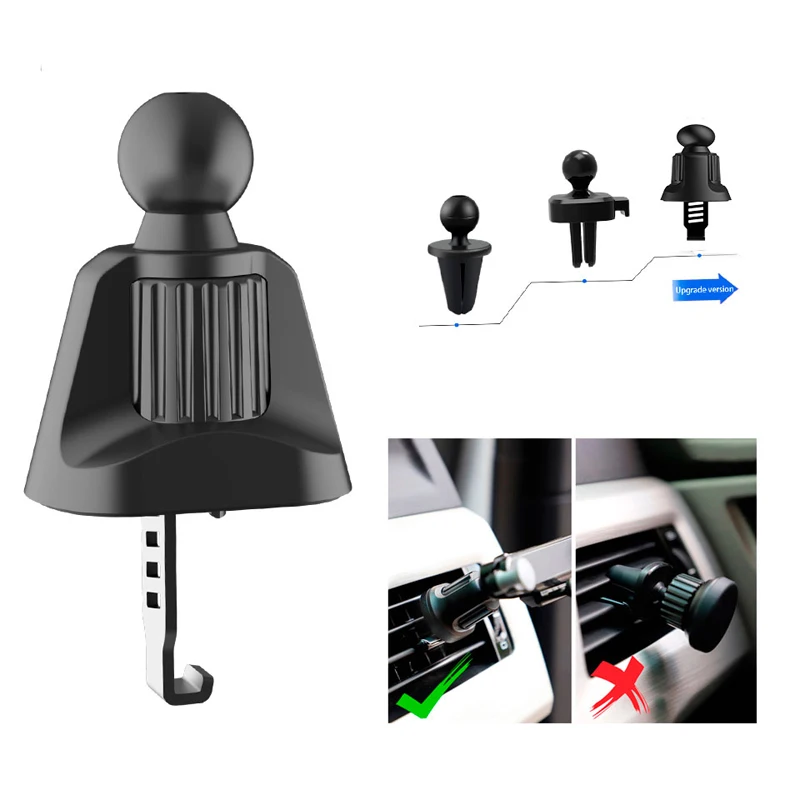 universal car air vent clip head ball car phone magnetic holder base gravity stand accessories phone bracket car charger holder free global shipping