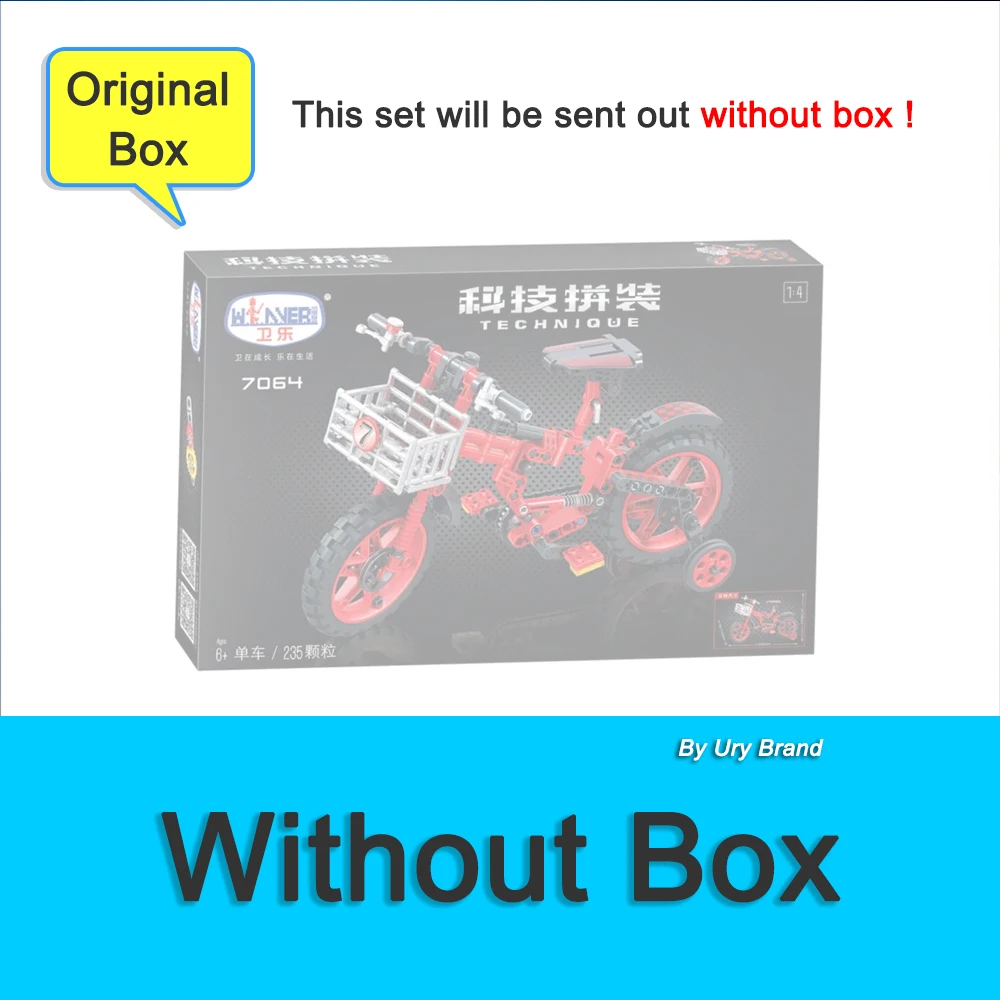 

235PCS Technical Series Kids Bike Building Blocks Red Model Bicycle DIY Educational Bricks Toys for Kids Kids Toys Gift