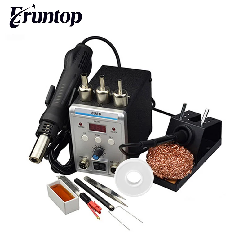 Высококачественная паяльная станция Eruntop 750 SMD 2 в 1 8586 Вт новый пистолет горячего