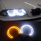 Для BMW 3 серии E46 седан туристический пикап купе компактный 1998-2005 ультра яркие ДХО светодиодные ангельские глазки комплект демонических глаз белое кольцо с ореолом