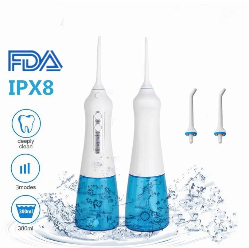 

IPX8 Waterproof Electric Tooth USB Rechargeable 5 Heads Tooth Cleaner Punch Oral Cleaning Professional Dental Care Tool